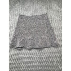 LOFT Skirt - Women's Size L - Gray, White, Black Tweed A-Line Career‎ Casual